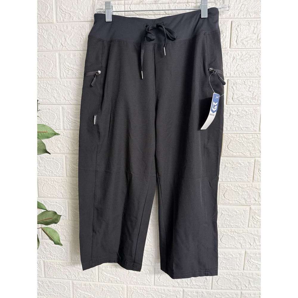 Gradual Women's Capri Lightweight, Quick Dry Travel/hiking Pants, Black. Sz S